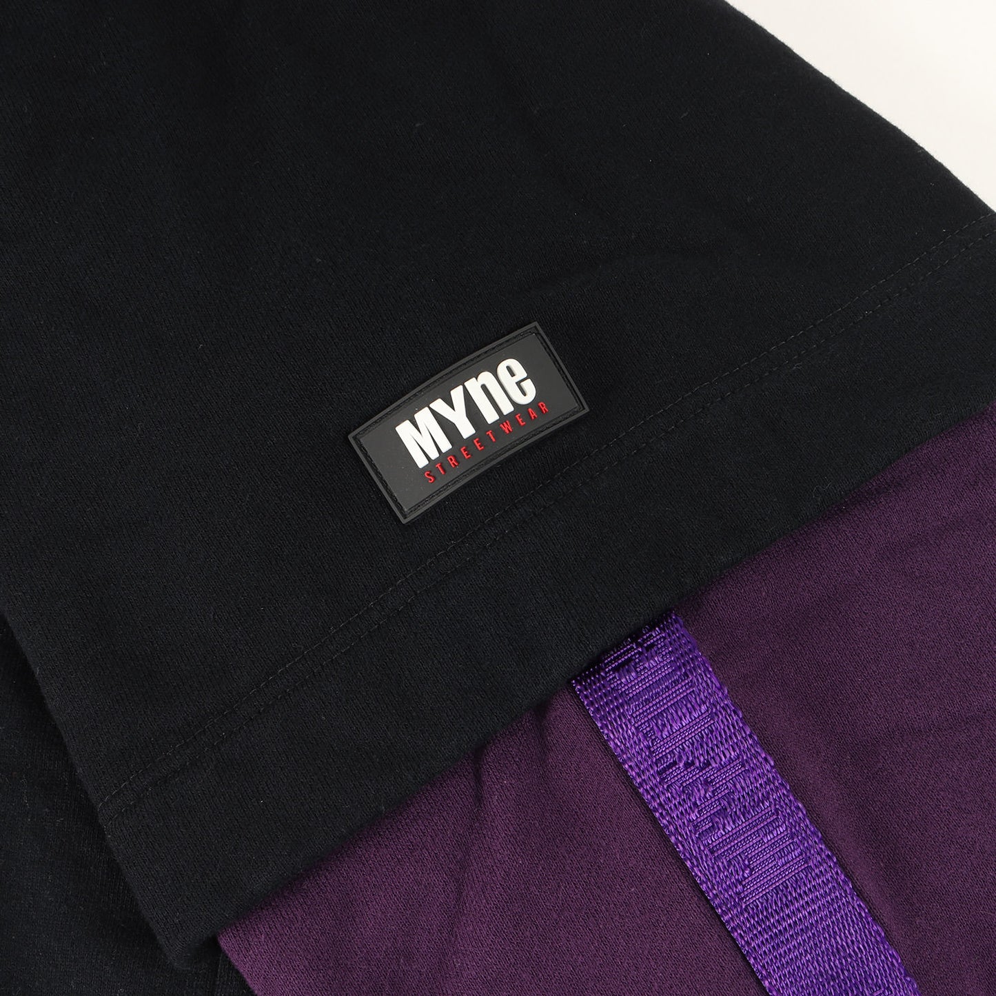 ボックスロゴ ワッペン ドッキング スウェット パーカー (Docking hoodie G01HD281) / 裏毛 MYne