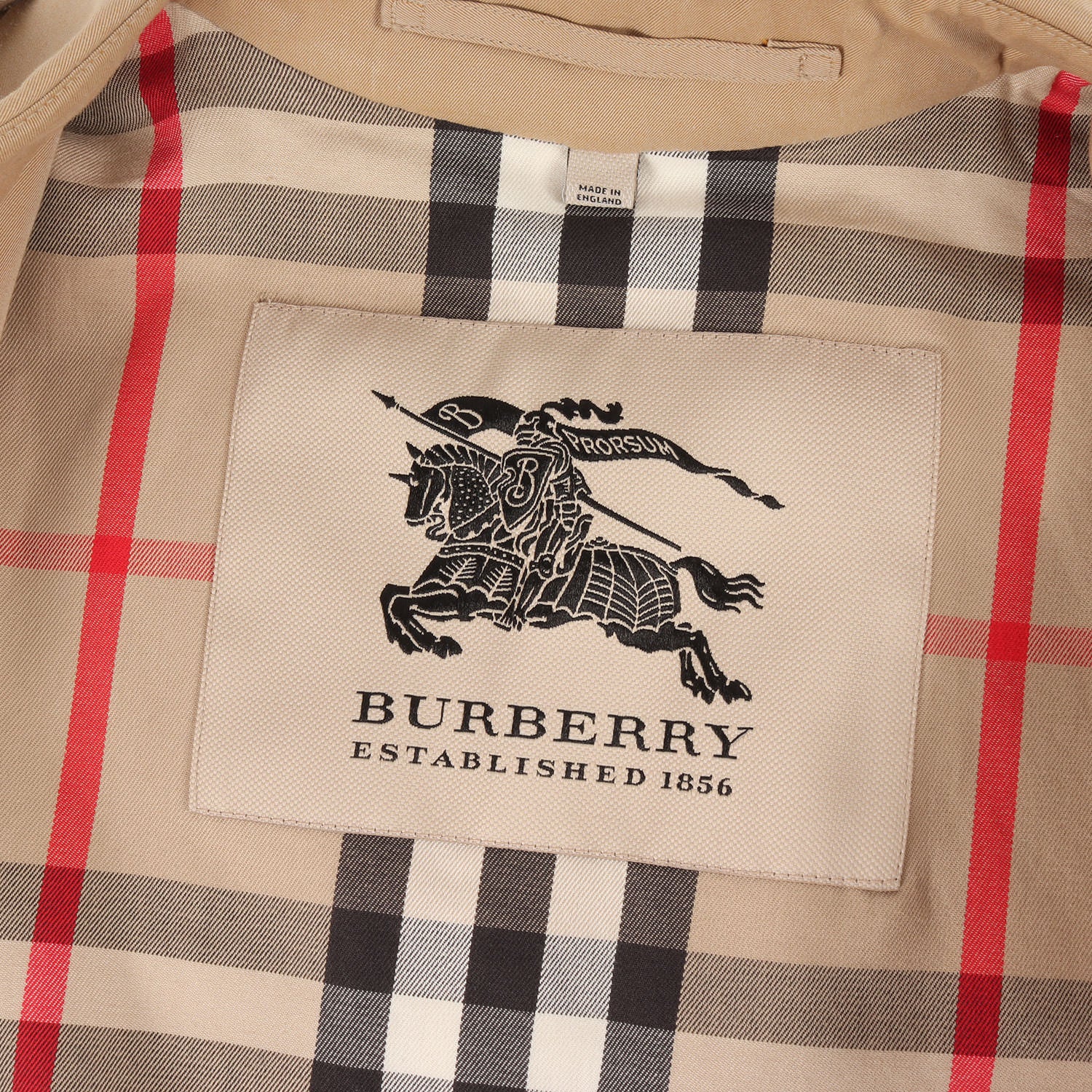 BURBERRY (バーバリー) 裏地 メガチェック コットンギャバ ショート トレンチ コート / ENGLAND製 - ブランド古着の通販・買取  | BEEGLE by Boo-Bee