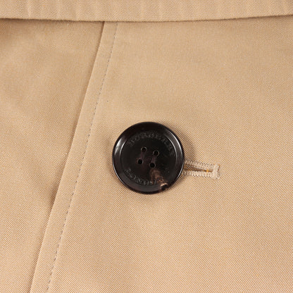 裏地 メガチェック コットンギャバ ショート トレンチ コート / ENGLAND製