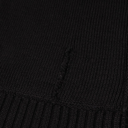 04SS Strip期 BEE刺繍 ウールレーヨン ニット ジップ パーカー (4EH4024802) / エディ期