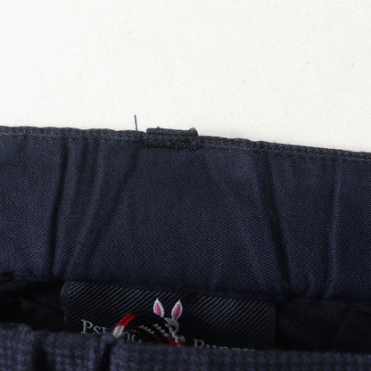 マイクロ ハウンドトゥース コットンポリ テーパード カーゴ パンツ (191307 P085)