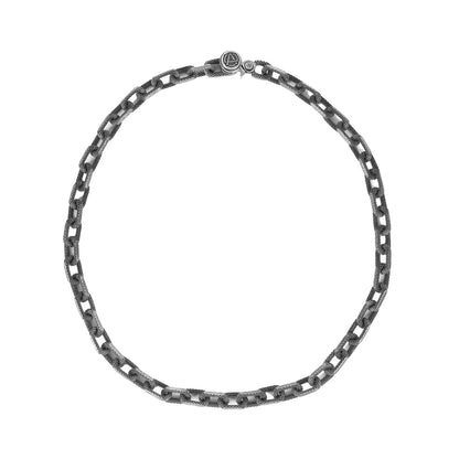 アンブレムテクスチャード シルバー チェーン ネックレス (CLASSIC SILVER 925 AMBLEM TEXTURED CHAIN NECKLACE) / Ag925