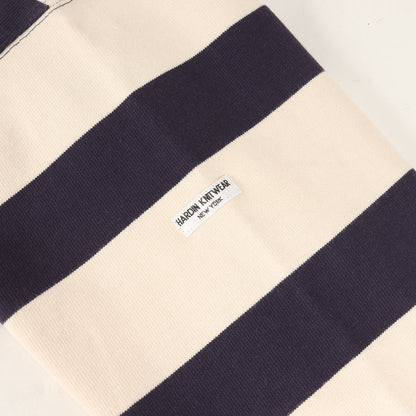 ワイドボーダー 天竺編み ロングスリーブ Tシャツ
