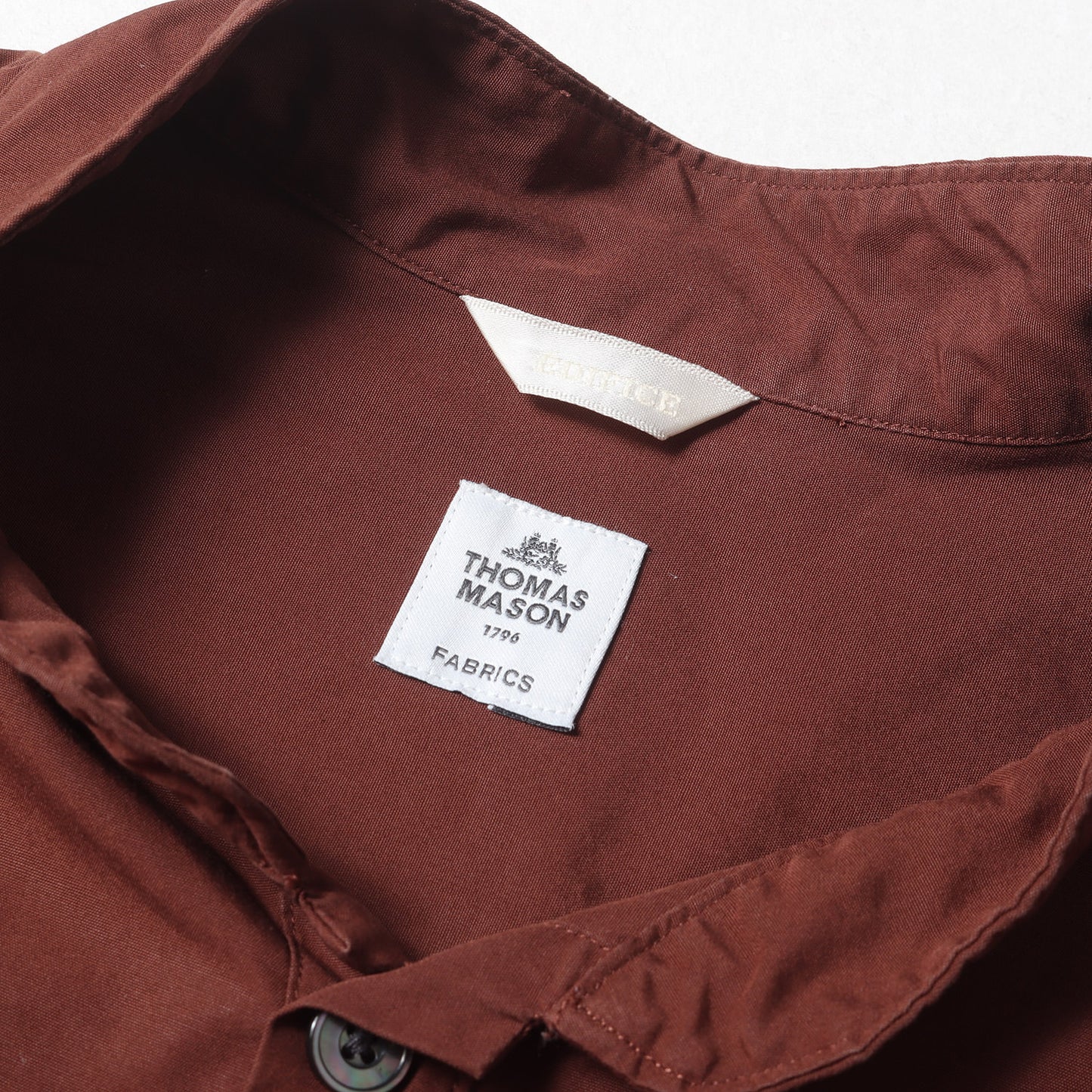 24AW × THOMAS MASON バンドカラー ブロード スキッパー シャツ (24-050-300-6050-3-0) / MADE IN JAPAN