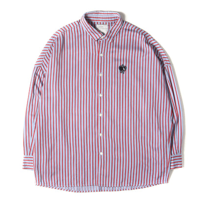 20AW ワンポイント ワッペン 刺繍 ストライプ コットン シャツ (BLOCK STRIPE L/S SHIRTS 20713025)