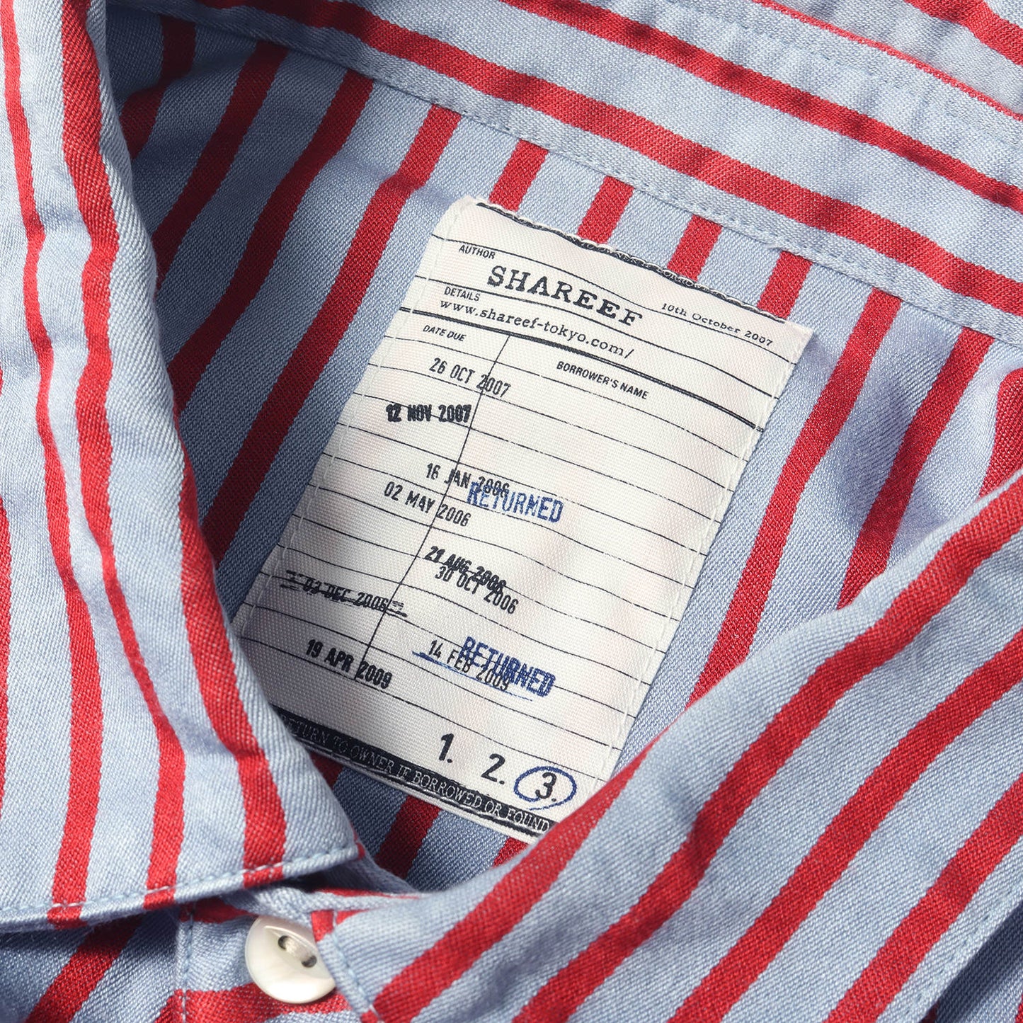 20AW ワンポイント ワッペン 刺繍 ストライプ コットン シャツ (BLOCK STRIPE L/S SHIRTS 20713025)