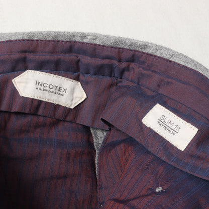 Super 100’s Carded Flannel ウール スラックス (1NT035 1721T) / SLIM fit