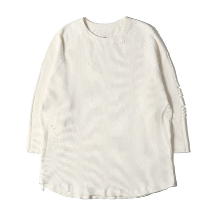 23AW ダメージ加工 クォータースリーブ ワッフル カットソー (3/4 SLEEVE WAFFLE TEE BT23F00200)