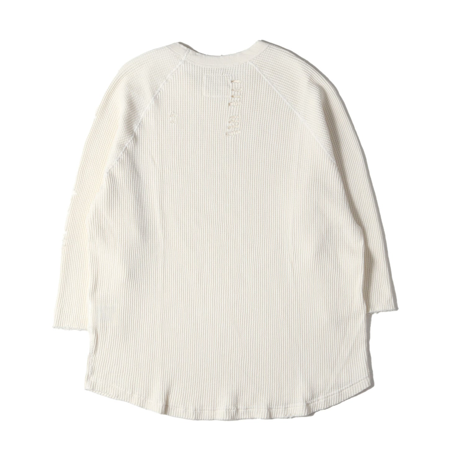 23AW ダメージ加工 クォータースリーブ ワッフル カットソー (3/4 SLEEVE WAFFLE TEE BT23F00200)