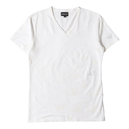 ラインストーン イーグル ストレッチ Vネック Tシャツ / MADE IN JAPAN