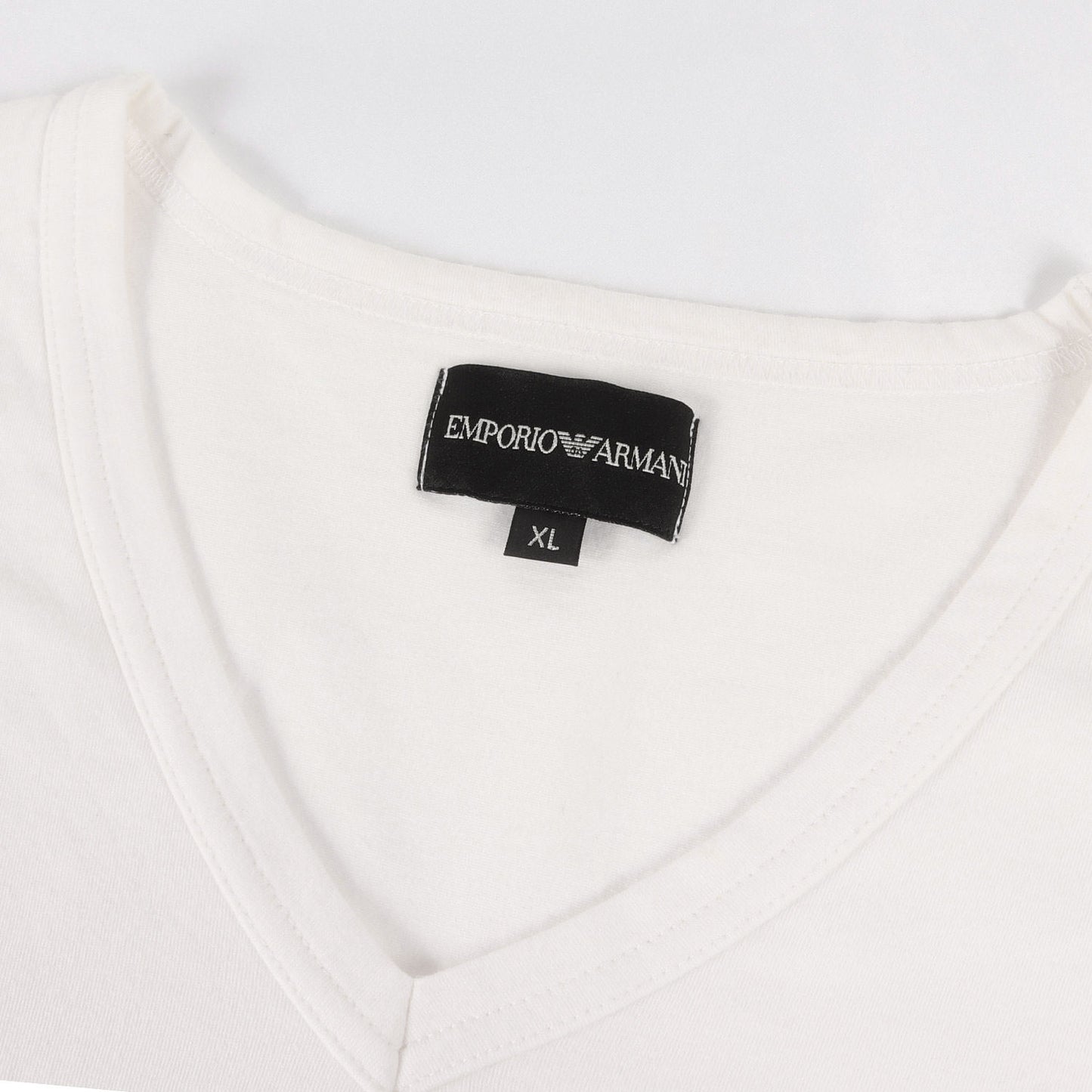 ラインストーン イーグル ストレッチ Vネック Tシャツ / MADE IN JAPAN