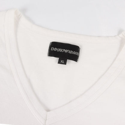 ラインストーン イーグル ストレッチ Vネック Tシャツ / MADE IN JAPAN