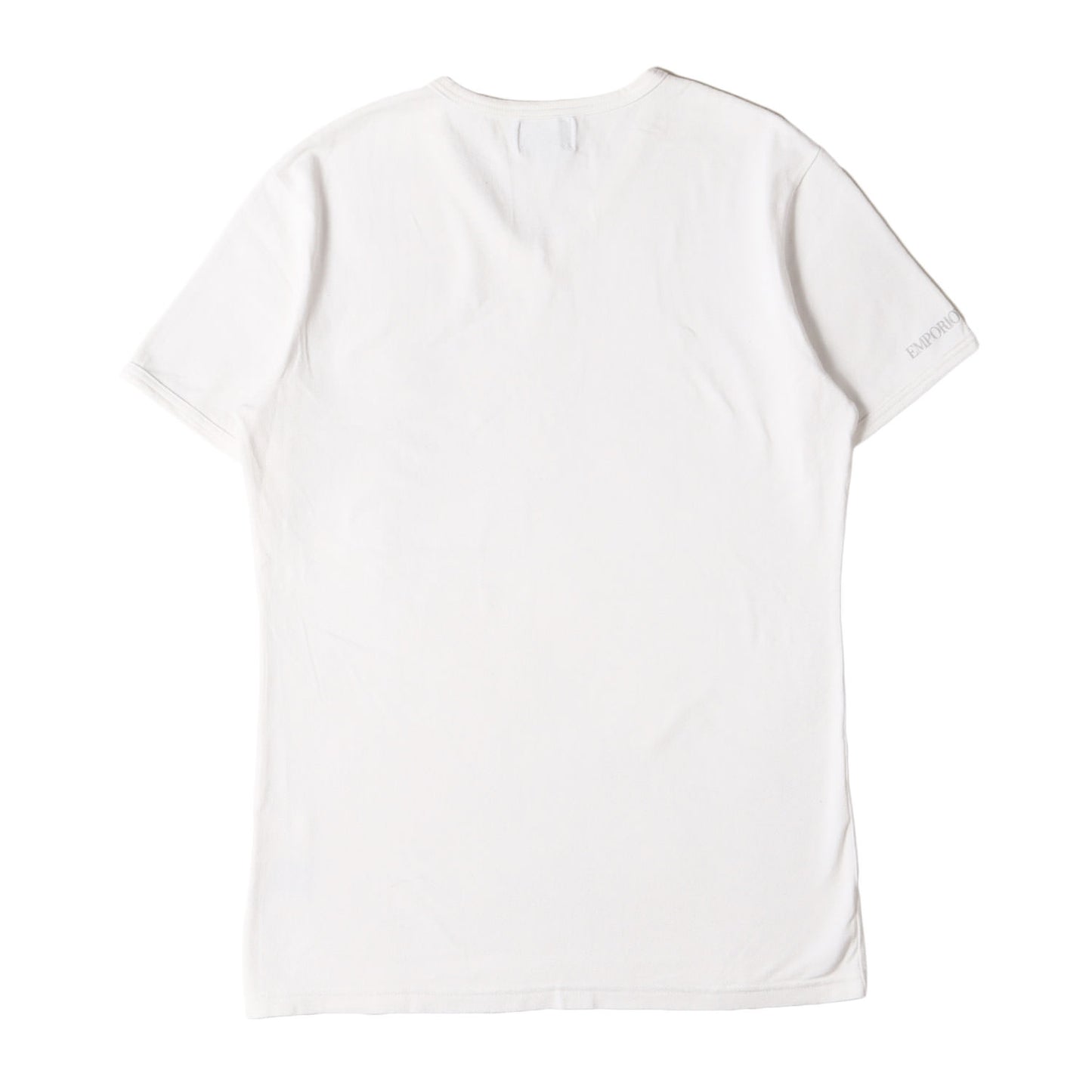 ワンポイント ラインストーン イーグルマーク ストレッチ Vネック Tシャツ / MADE IN JAPAN