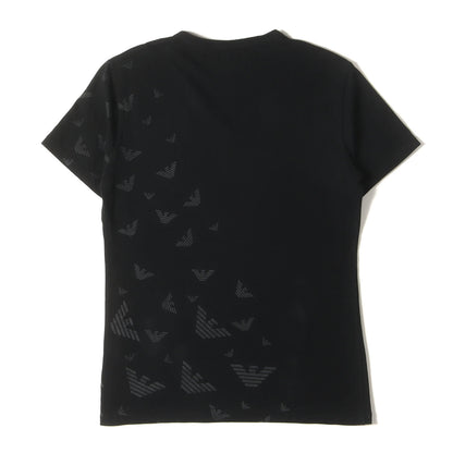 ラインストーン イーグル ストレッチ Vネック Tシャツ / MADE IN JAPAN