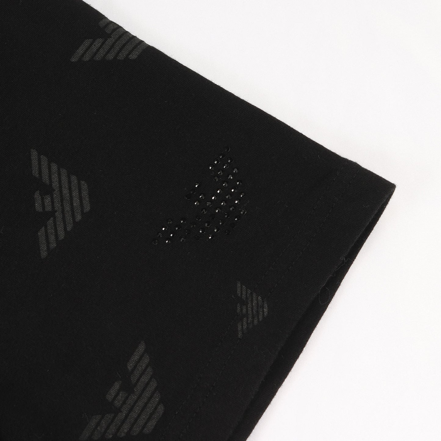 ラインストーン イーグル ストレッチ Vネック Tシャツ / MADE IN JAPAN