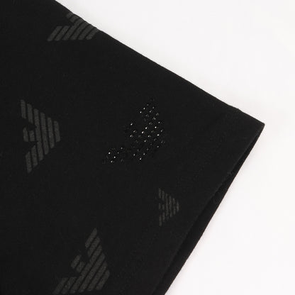 ラインストーン イーグル ストレッチ Vネック Tシャツ / MADE IN JAPAN