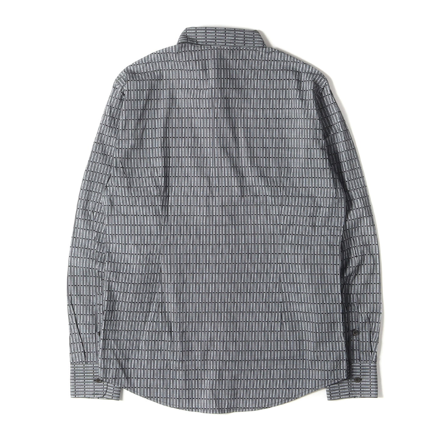 2WAYカラー ロゴ総柄 ストレッチ 比翼ボタンシャツ(SLIM FIT)