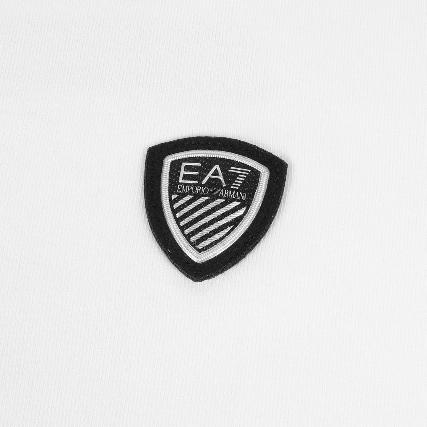 EA7 エンブレムワッペン付き ストレッチ Vネック Tシャツ