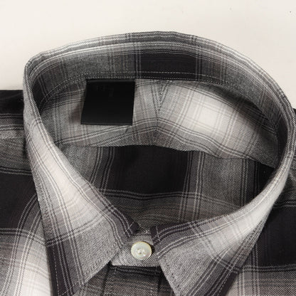 オンブレチェック レーヨン シャツ (OMBRE CHECK STAMPED SHIRTS 271-SH03peg)