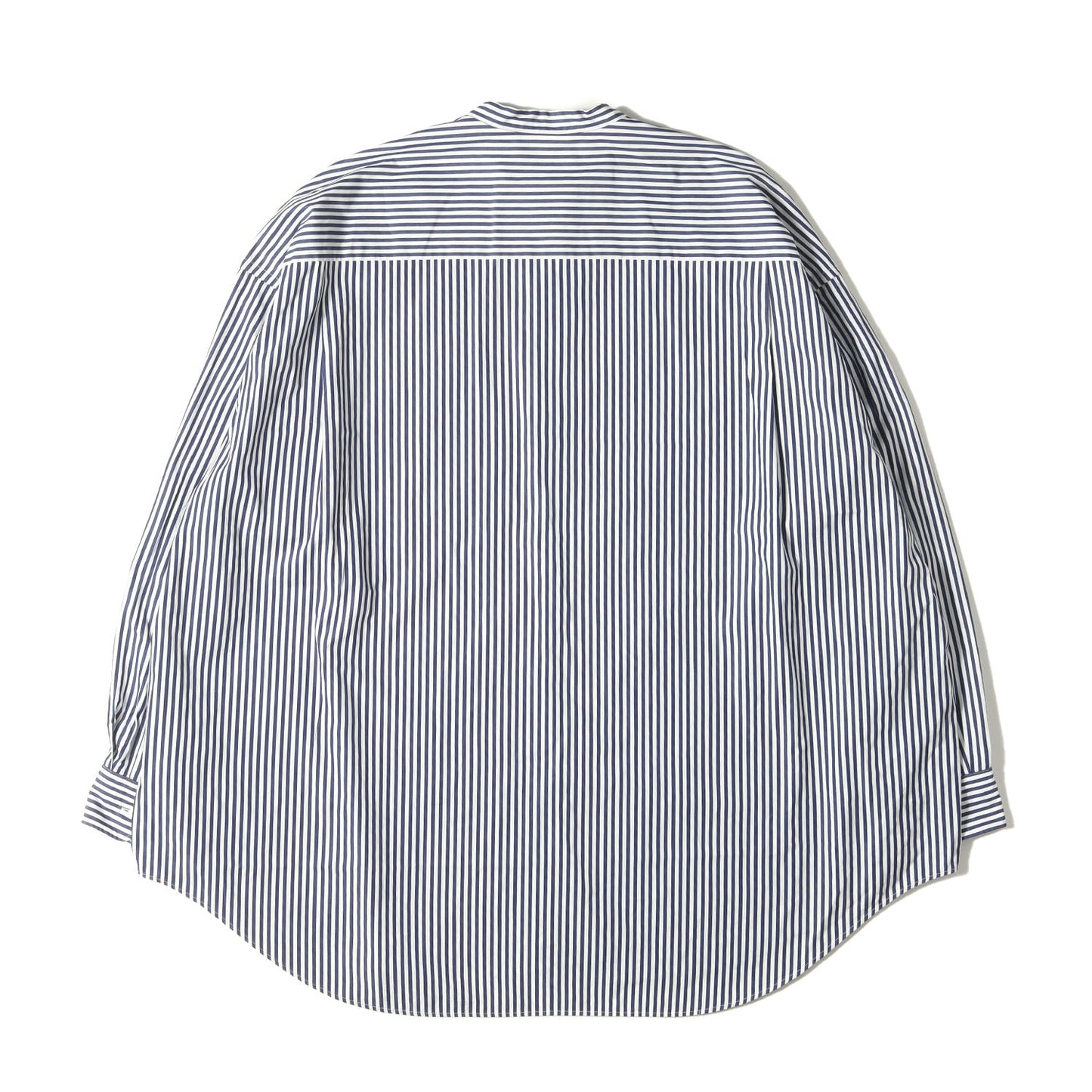 × THOMASMASON ストライプ バンドカラー ブロード シャツ (BROAD OVERSIZED L/S GM214-50036)