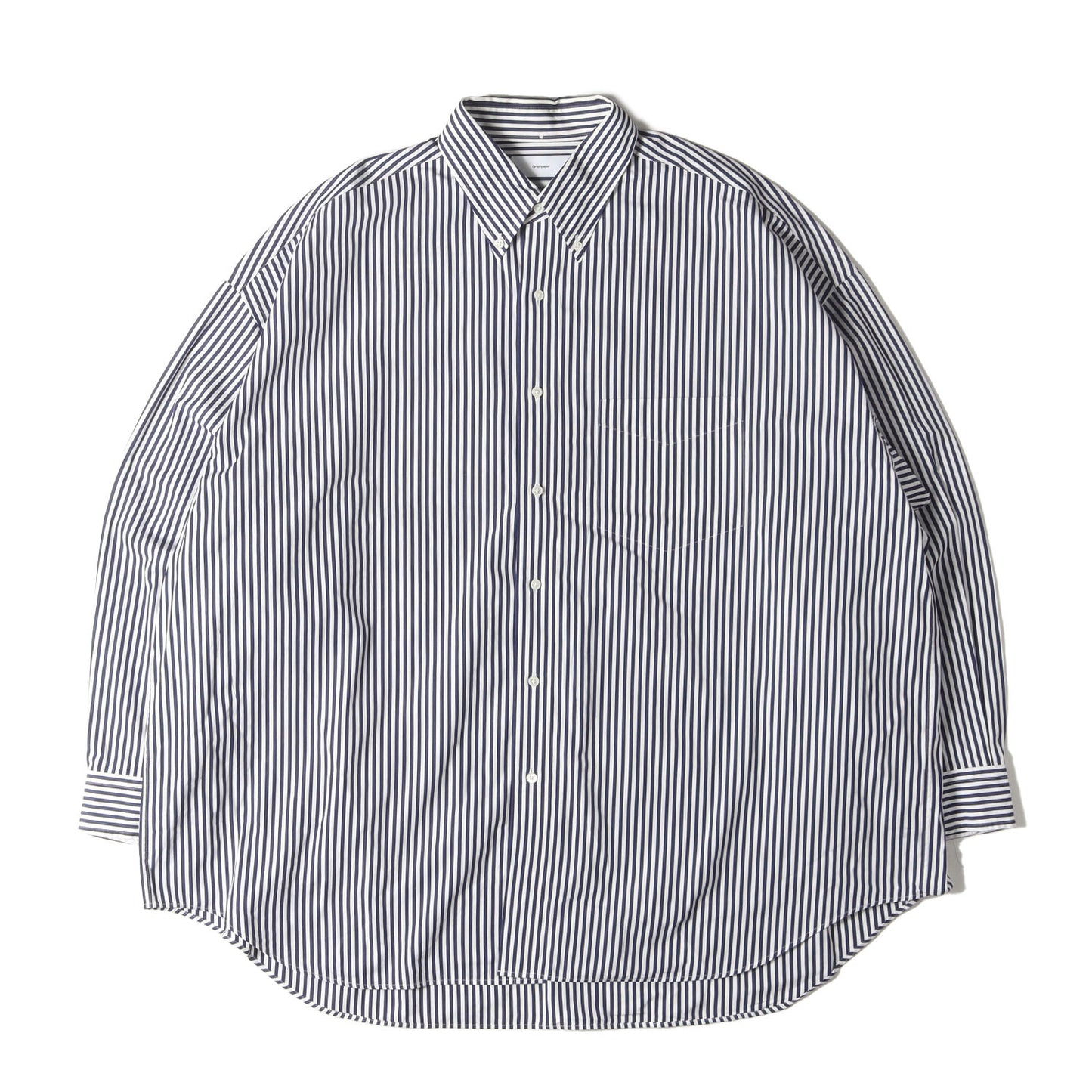 × THOMAS MASON ストライプ ボタンダウン ドレス シャツ (THOMAS MASON Oversized B.D GM222-50004)