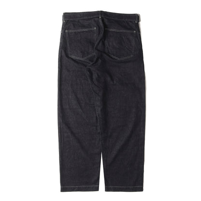 ベルテッド ワイド バギー セルビッジ デニム パンツ (12.9oz Denim Long Belted Pants BHS22F013)
