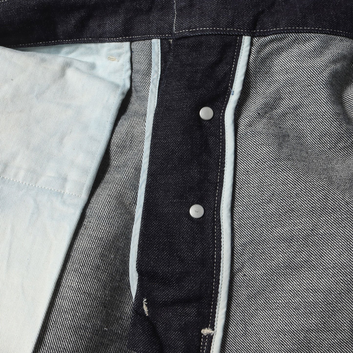 ベルテッド ワイド バギー セルビッジ デニム パンツ (12.9oz Denim Long Belted Pants BHS22F013)