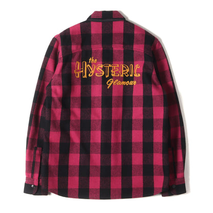 バックロゴ マッキノーウール ブロックチェック シャツ ジャケット