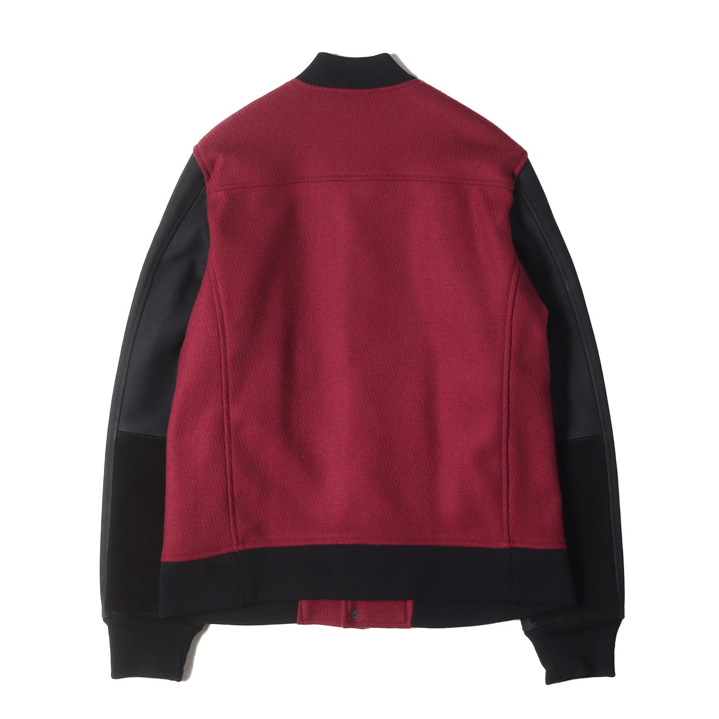 袖レザー カシミア ウール メルトン スタジャン (CASHMERE MELTON STADIUM JACKET)