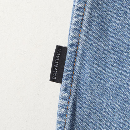 バックロゴ ヴィンテージ加工 オーバーサイズ デニムシャツ (571457 TYE24) / MADE IN JAPAN