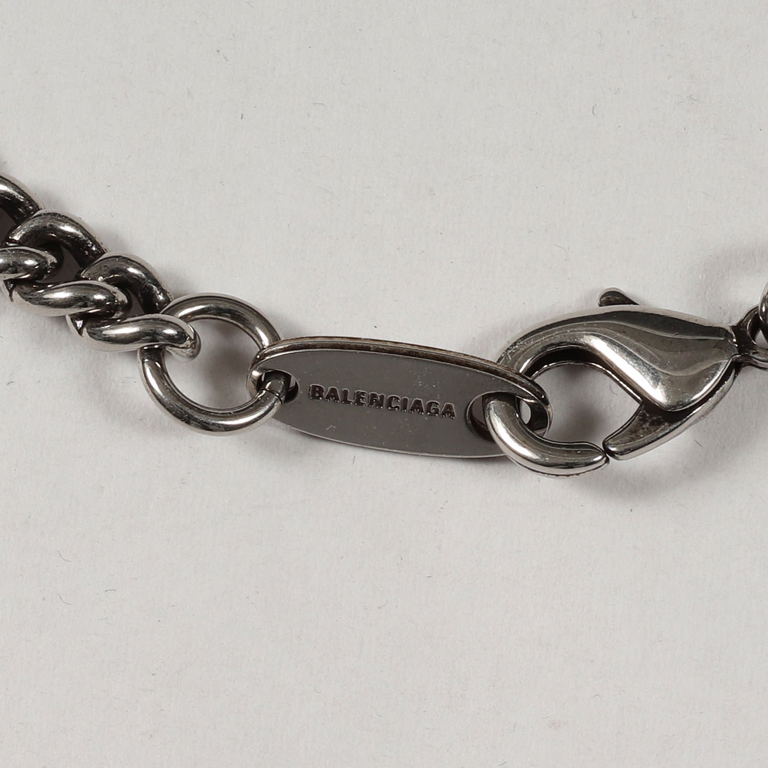 BALENCIAGA チェーンネックレス BALENCIAGA】チェーン ネックレス ロゴ シルバー メンズ