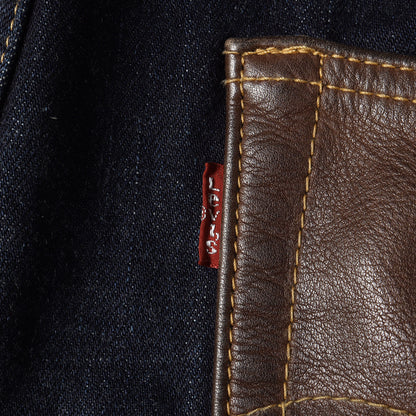 08SS × Levi's レザーポケット 切替 JW503 デニム パンツ (WA-P901) / ジッパーフライ