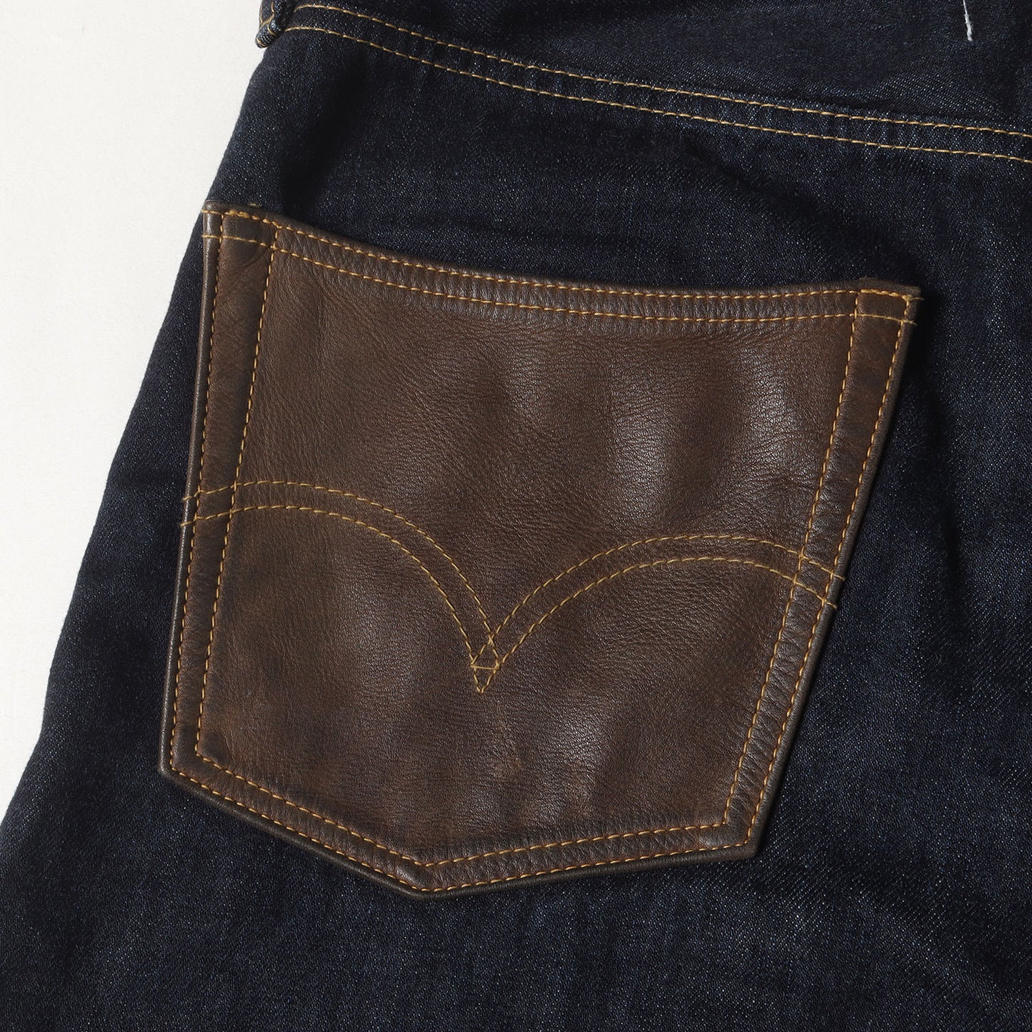 08SS × Levi's レザーポケット 切替 JW503 デニム パンツ (WA-P901) / ジッパーフライ
