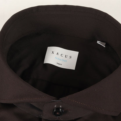 23SS ストレッチ ナイロン カッタウェイカラー 半袖 ドレス シャツ (ACTIVE SHIRTS62-05-31-05003-TN)