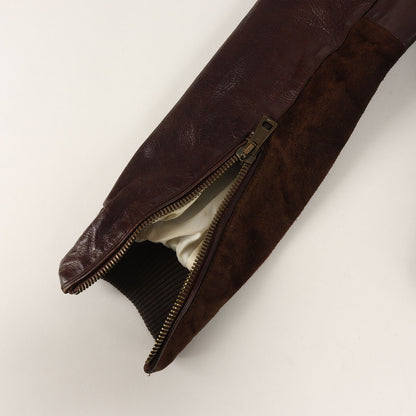 00s フラワー スタッズ ジップ レザー ジャケット