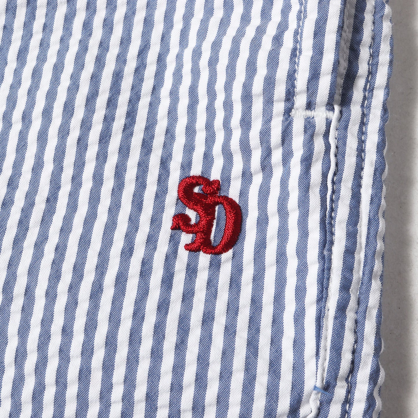 24SS ストライプ コットンポリ シアサッカー イージー パンツ (SD Seersucker Easy Pants)