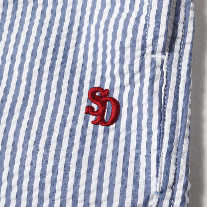 24SS ストライプ コットンポリ シアサッカー イージー パンツ (SD Seersucker Easy Pants)