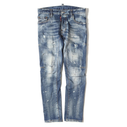 22AW ヴィンテージ リペア加工 ストレッチ スキニー デニムパンツ (Tidy Biker Jean S74LB1179 S30789)