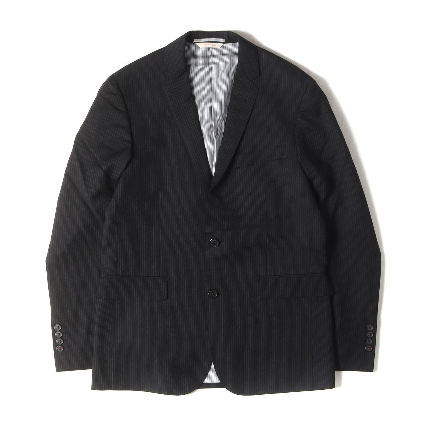 Marzotto ピンストライプ ウール 2B テーラード ジャケット / Red Fleece