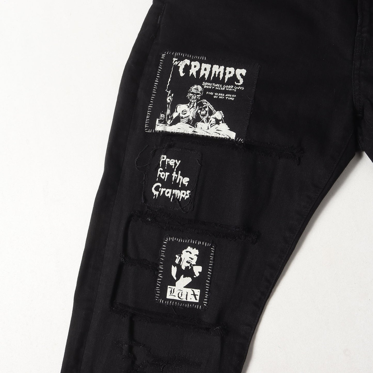 × THE CRAMPS CR/CRUSH＆PATCH リメイク Sチノ スリム スキニー パンツ (06171AP04) / ジッパーフライ