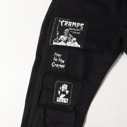 × THE CRAMPS CR/CRUSH＆PATCH リメイク Sチノ スリム スキニー パンツ (06171AP04) / ジッパーフライ