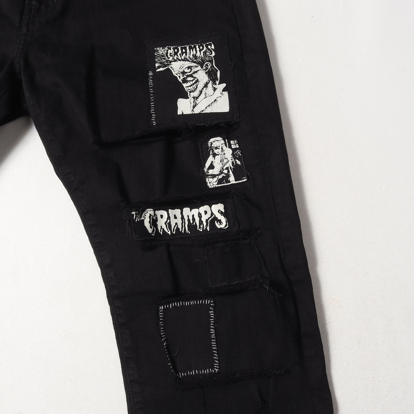 × THE CRAMPS CR/CRUSH＆PATCH リメイク Sチノ スリム スキニー パンツ (06171AP04) / ジッパーフライ