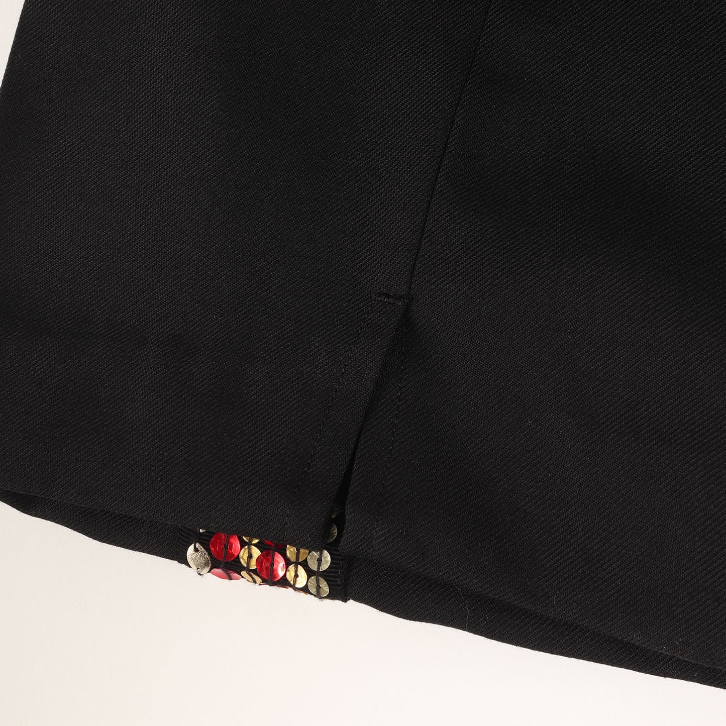 24SS ツータック スパンコール テープ ライン ウール スラックス パンツ (Glitter Side Stripe Pants 24SS-B-PT04)