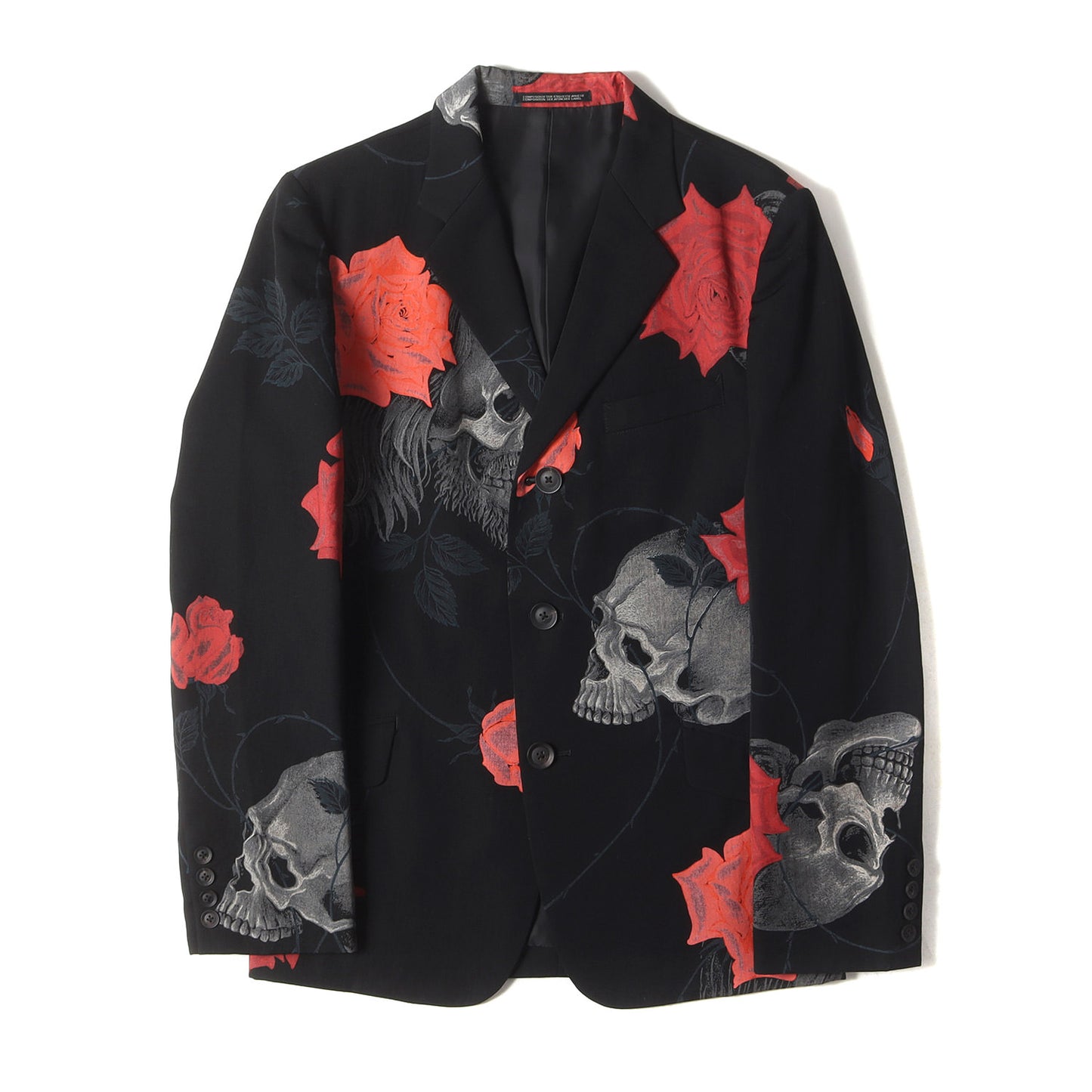 18SS 2014年秋冬 復刻 スカルローズ 3B テーラード ジャケット (HW-J69-106) / POUR HOMME