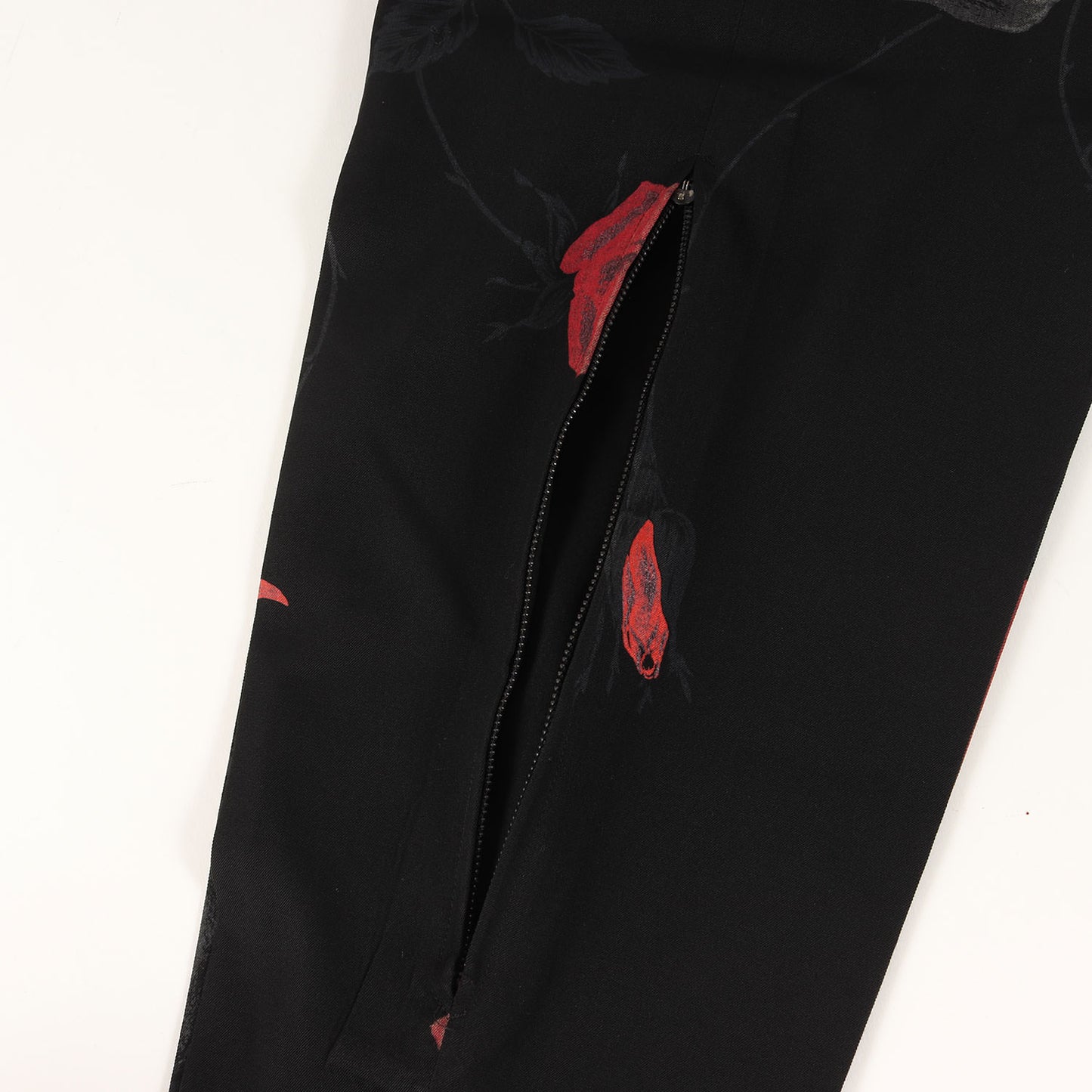 18AW 2014年秋冬 復刻 スカルローズ プリント パンツ (J-左脇ZIPスラックス HV-P64-527) / POUR HOMME