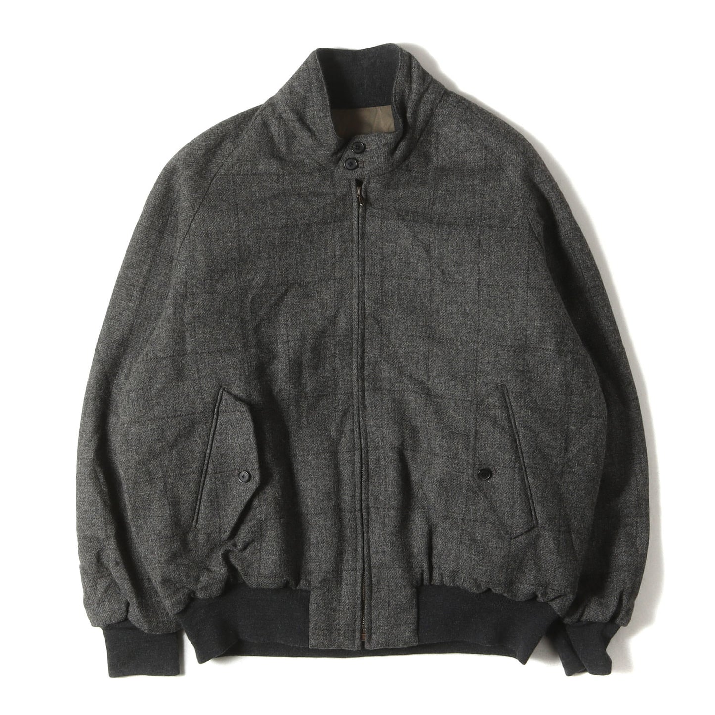 24AW ウインドウペンチェック ツイード ジップ ブルゾン (Tweed Harrington Jacket 24AAP-01-20H)