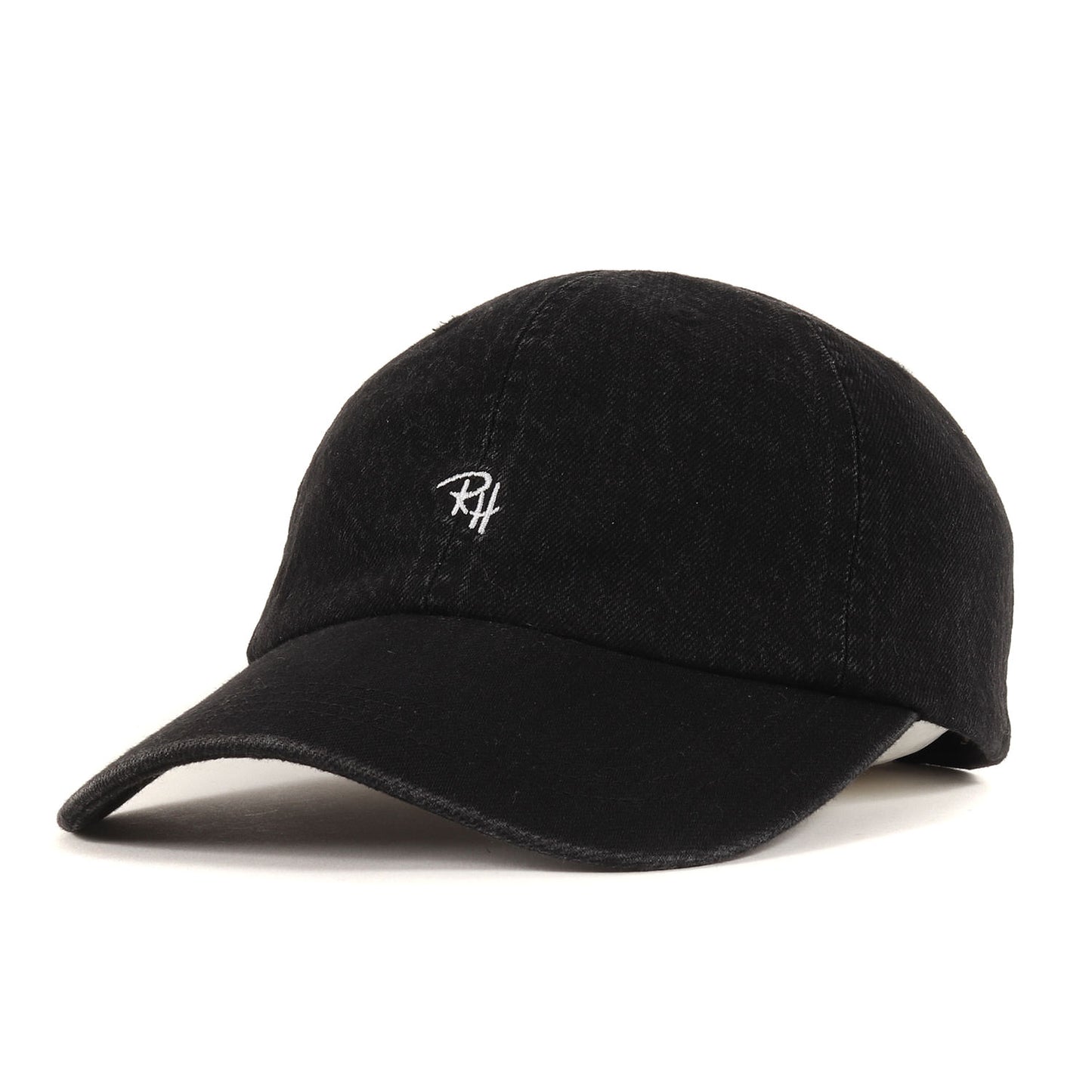 23AW RH ロゴ ウォッシュド ブラック デニム キャップ (USED DENIM LOGO CAP)