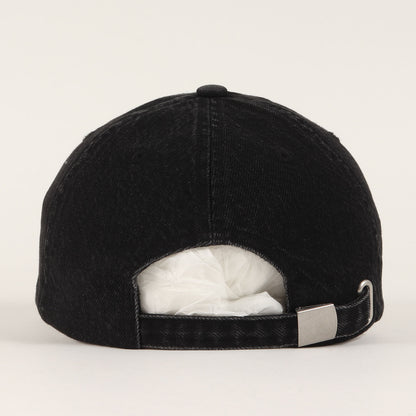 23AW RH ロゴ ウォッシュド ブラック デニム キャップ (USED DENIM LOGO CAP)