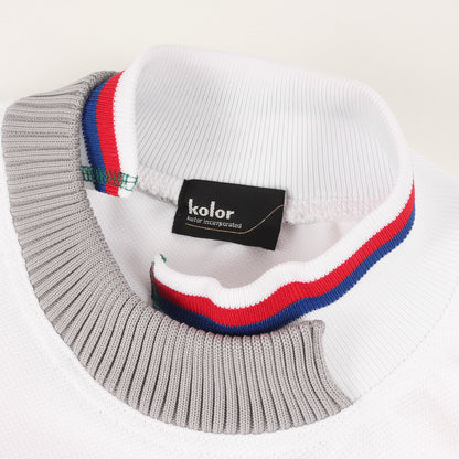 ワンポイント ロゴ 刺繍 変形カラー ピケ Tシャツ (PIQUE SS CREW T SHIRT 22SCM-T04202)