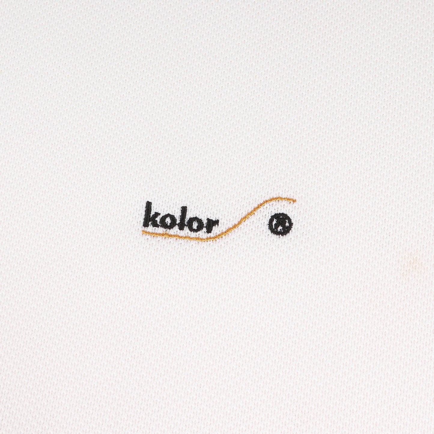 ワンポイント ロゴ 刺繍 変形カラー ピケ Tシャツ (PIQUE SS CREW T SHIRT 22SCM-T04202)